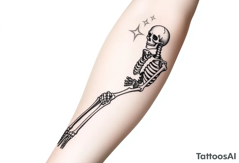Skeleton arm tattoo idea