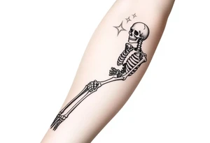 Skeleton arm tattoo idea