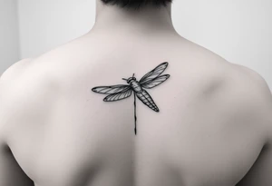 Dragonfly flying around along
 with a hummingbird tattoo idea
