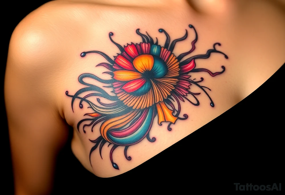 A tatuagem deve expressar força, liberdade e conexão com a multiplicidade da vida, incorporando elementos abstratos e fluidos, com linhas que sugiram movimento e transformação contínua. Evite clichês e busque um design original e significativo. tattoo idea