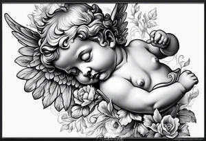 putti without wings tattoo idea