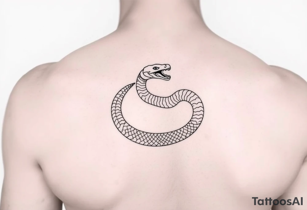 white snake around wrist tattoo idea