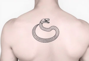 white snake around wrist tattoo idea
