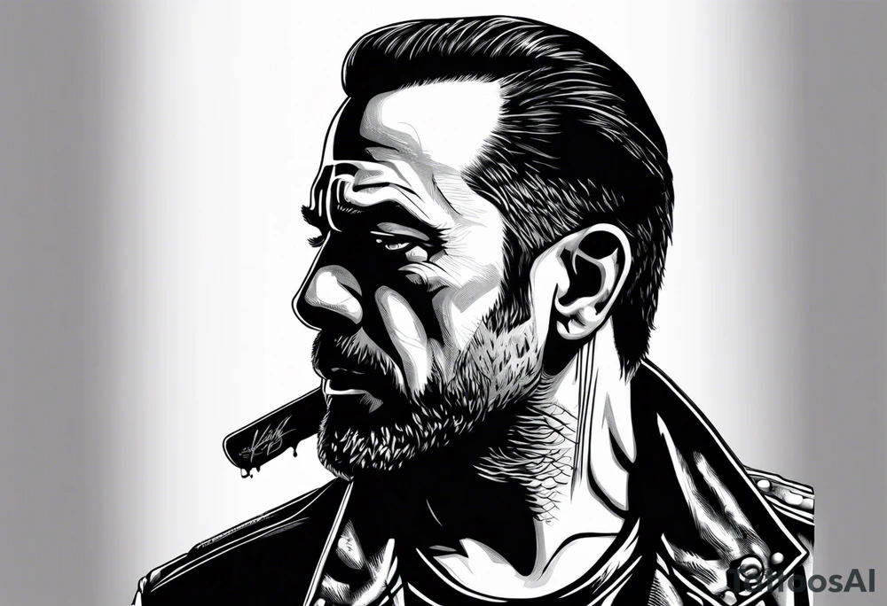 The walking dead negan small picture tattoo idea