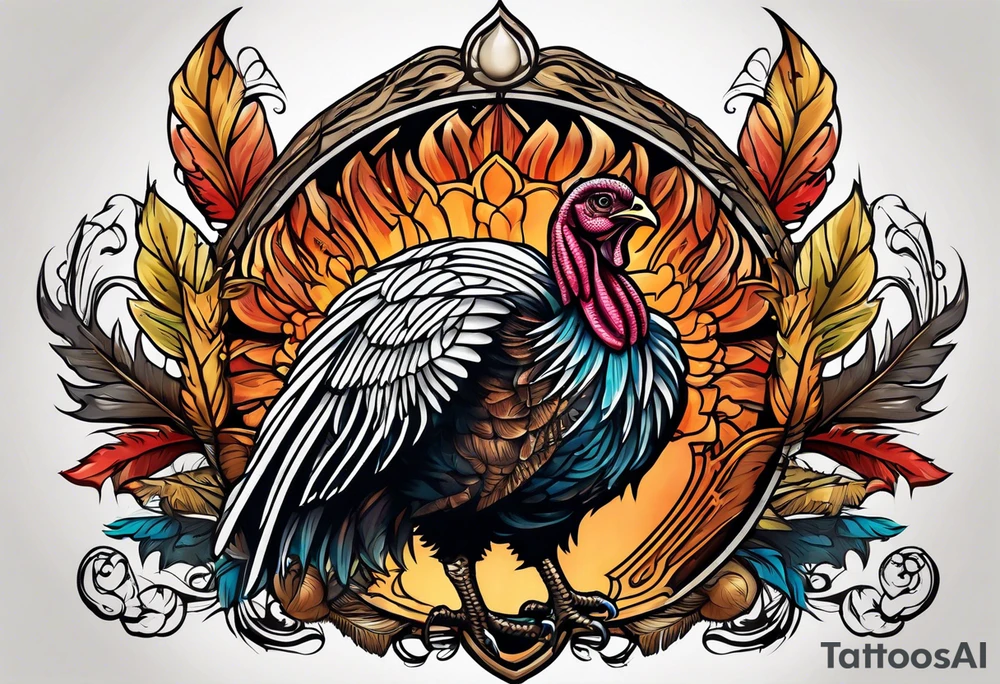 Wild turkey tattoo idea