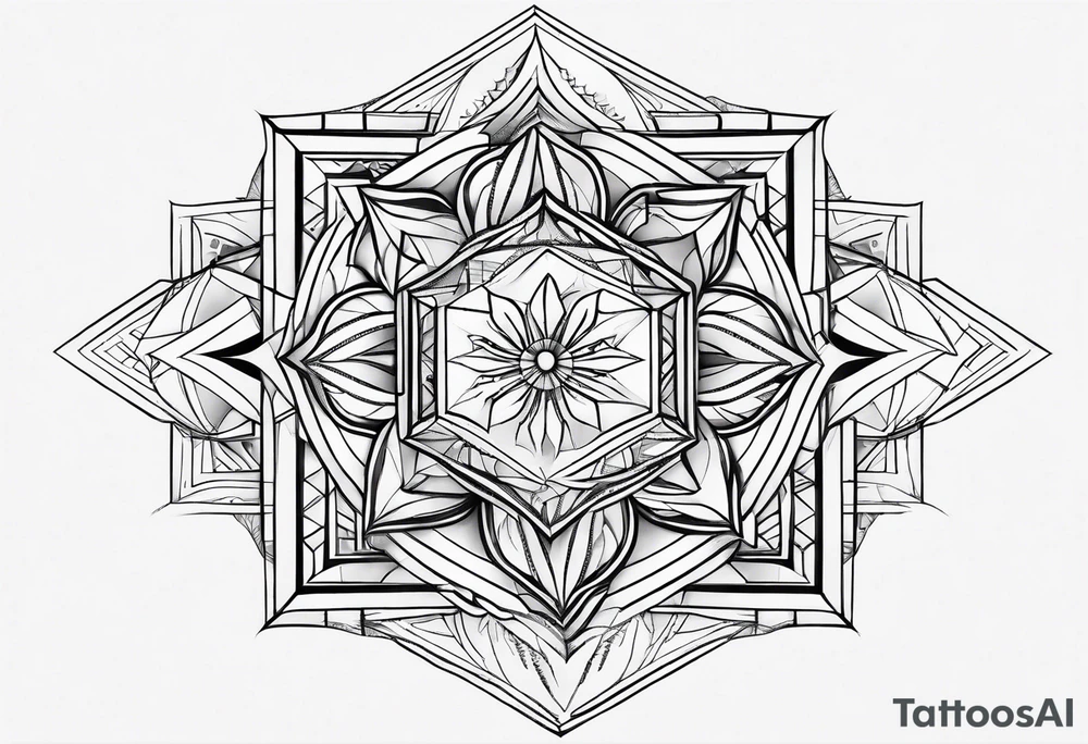 geometric figure tattoo idea