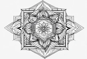 geometric figure tattoo idea