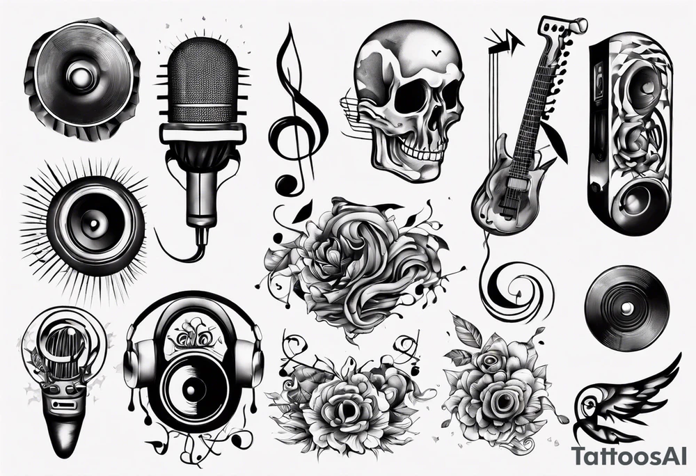 music sound tattoo idea