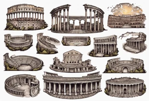 roman amphitheater tattoo idea