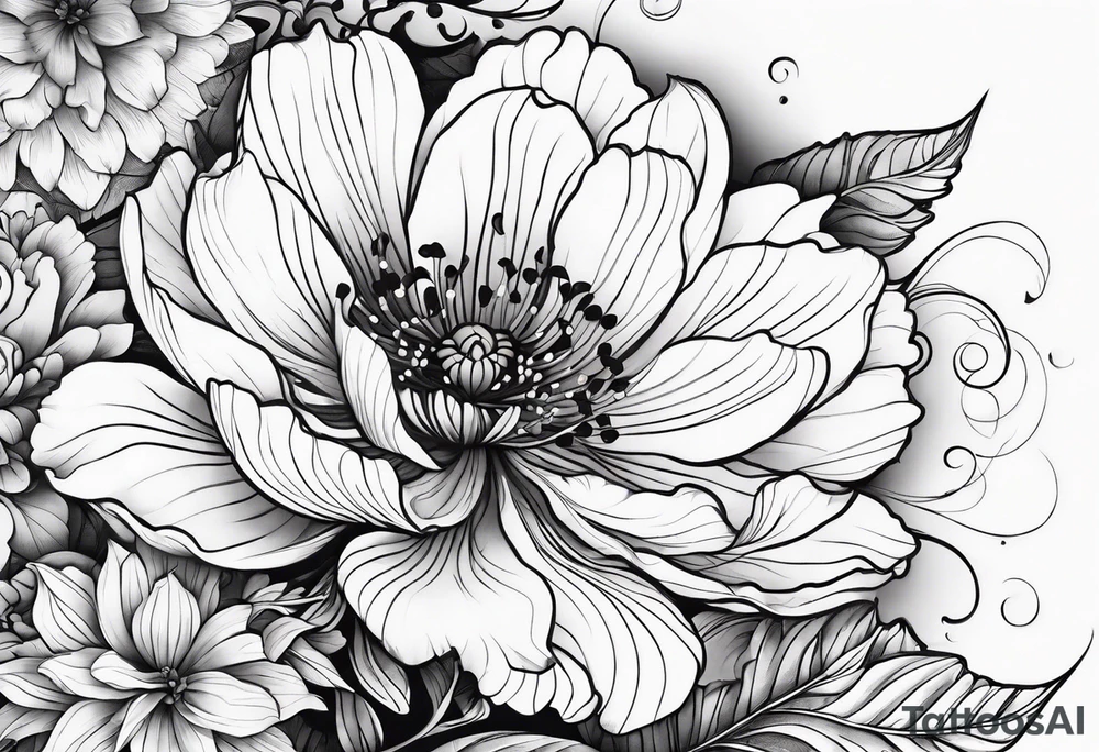 Japanese flower tattoo design tattoo idea
