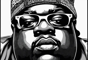 notorious big bad boy schrift tattoo idea