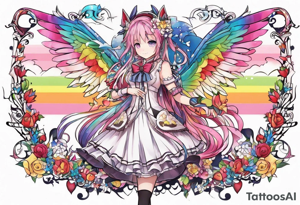 Madoka magica rainbow tattoo idea