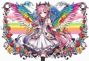 Madoka magica rainbow tattoo idea