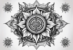 Sunflower compass, "To Thine Own Self Be True" tattoo idea