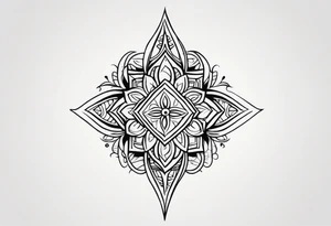 minimalistic tribal Filipino vertical tattoo tattoo idea