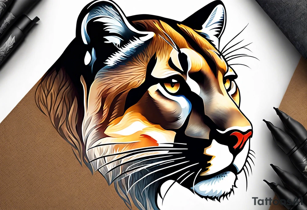 Mountain lion tattoo idea