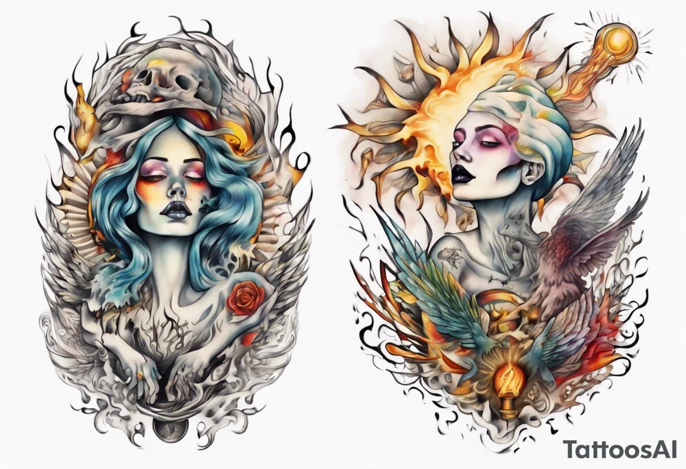 Light liberating people from fear tattoo idea