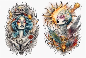 Light liberating people from fear tattoo idea