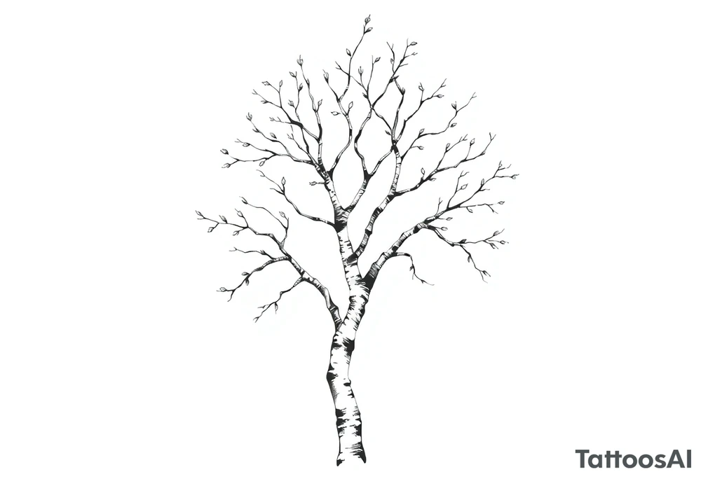 birch tree tattoo idea