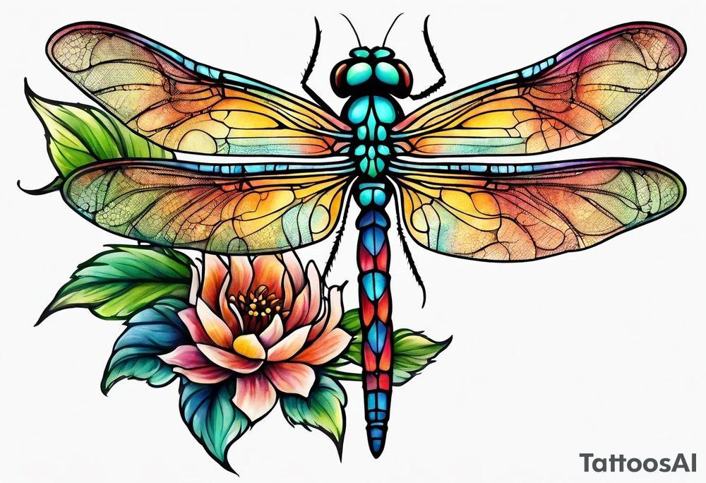 dragonfly vine wrap tattoo idea