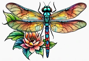 dragonfly vine wrap tattoo idea