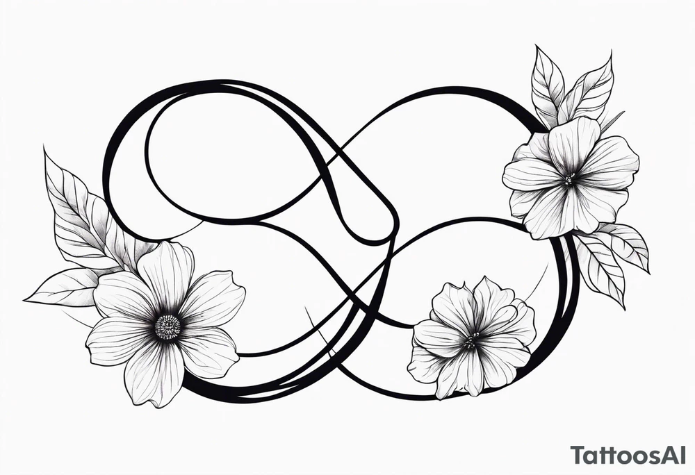 infinity symbol with flowers 
I tattoo idea