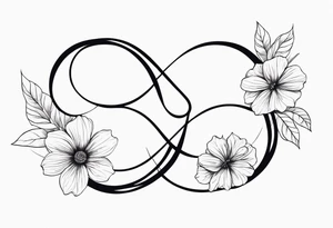 infinity symbol with flowers 
I tattoo idea