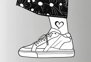 feminine unique minimalist tattoo on ankle symbolizing love tattoo idea