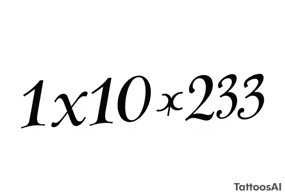 1x10^23 tattoo idea