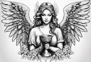 angel with chalice tattoo idea