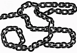 thick bike chain wrist tattoo idea