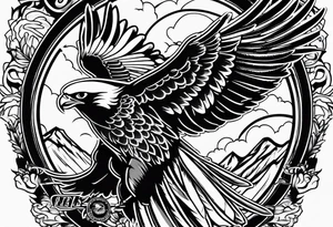 half sleeve with atlanta falcons, one piece, air force tattoo idea