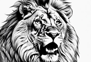 A roaring lion tattoo idea