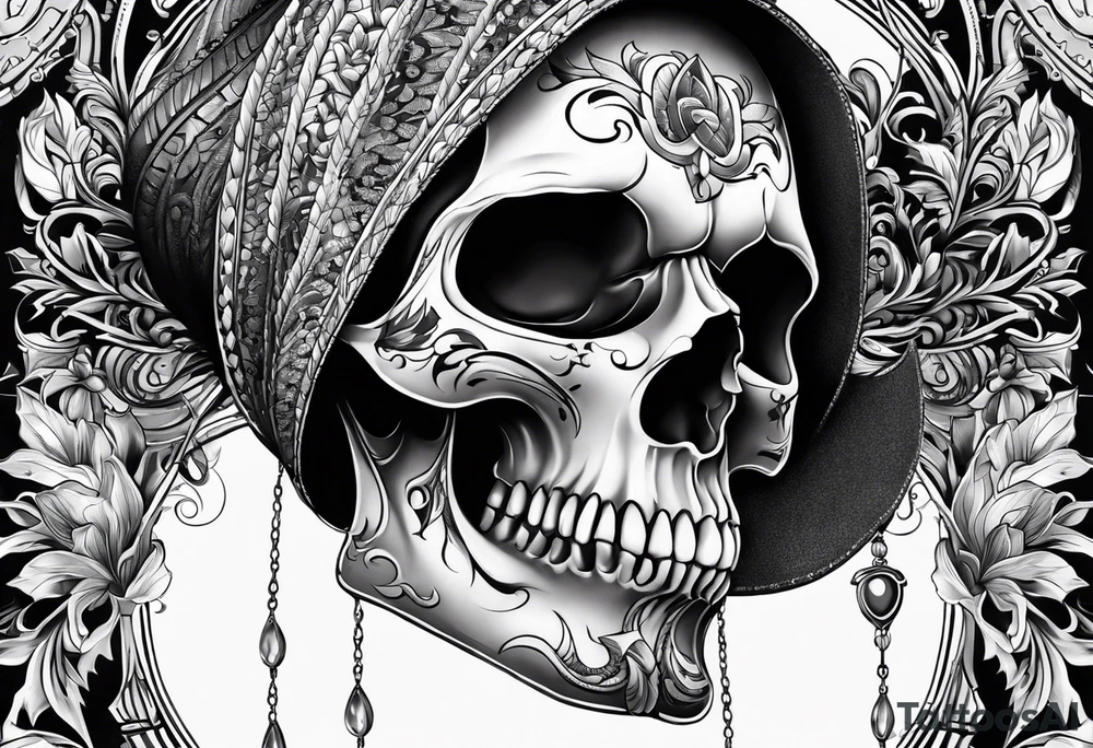 SKULL FACE tattoo idea