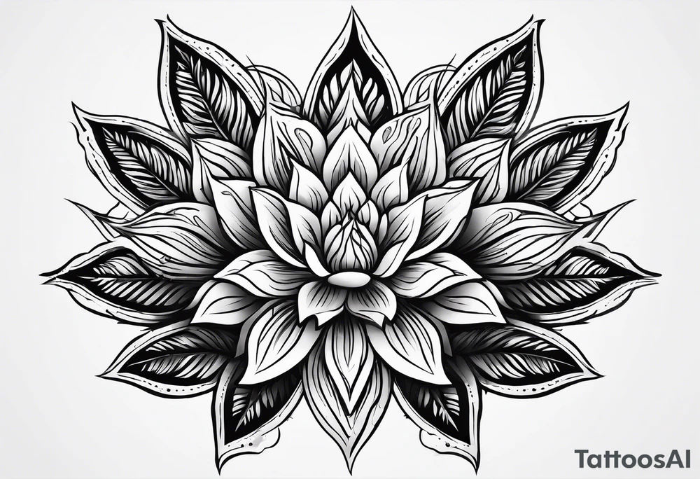 Marijuana flowering tattoo idea