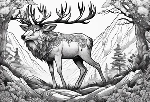 princess mononoke great spirit deer tattoo idea