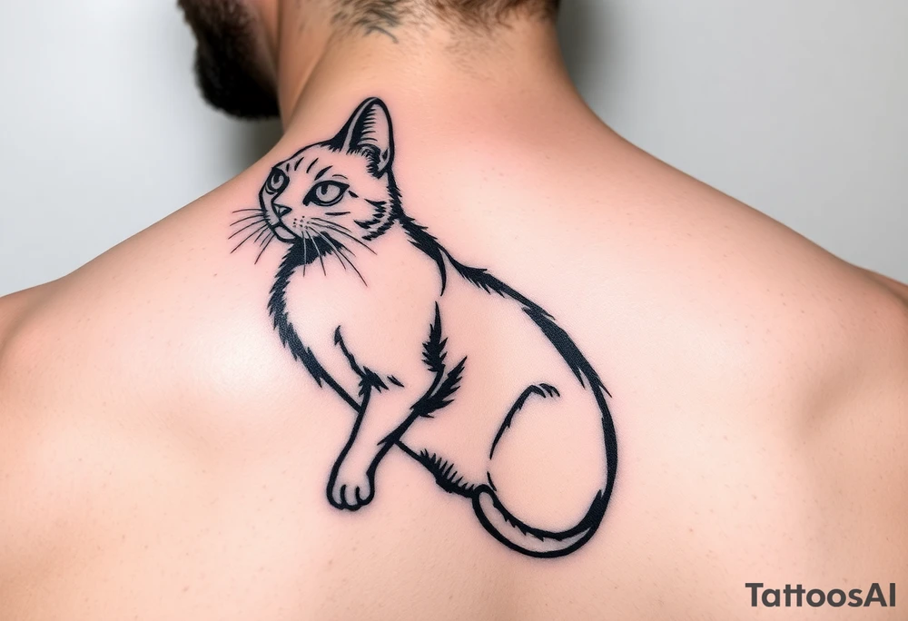 black cat tattoo idea