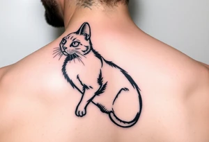 black cat tattoo idea