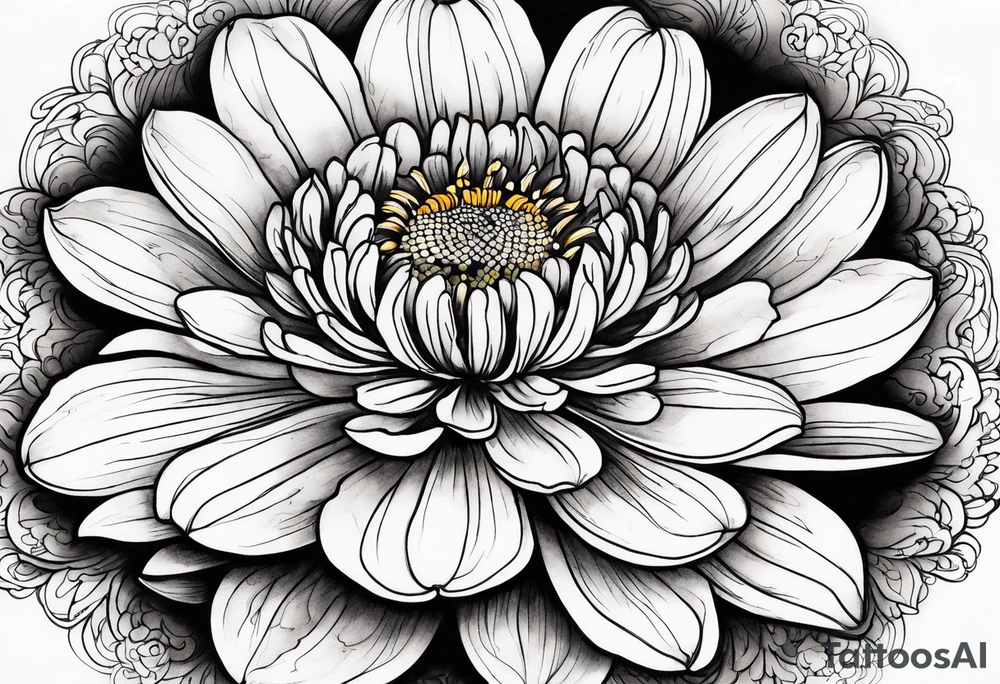 Zinnia tattoo idea