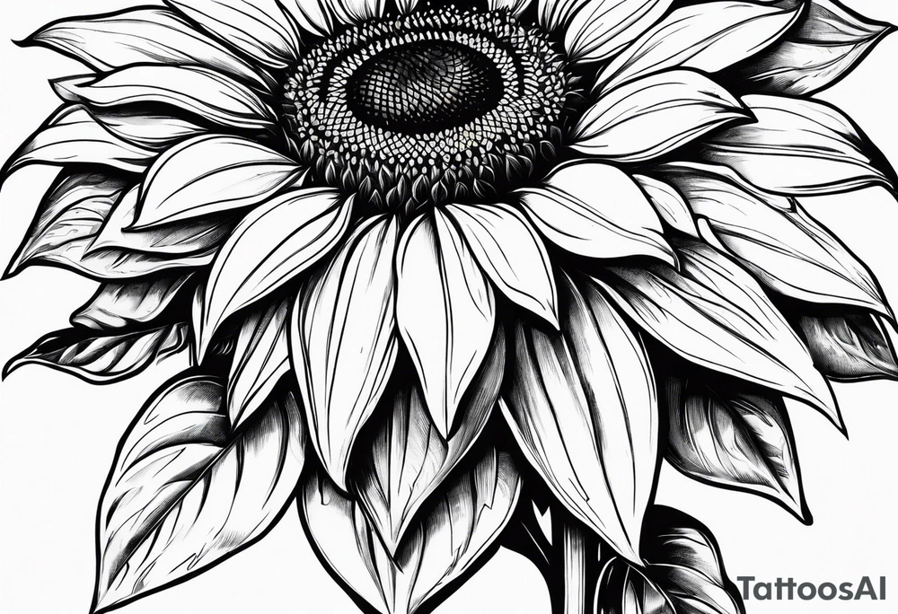 Sunflower for a male tattoo tattoo idea