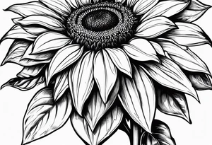 Sunflower for a male tattoo tattoo idea