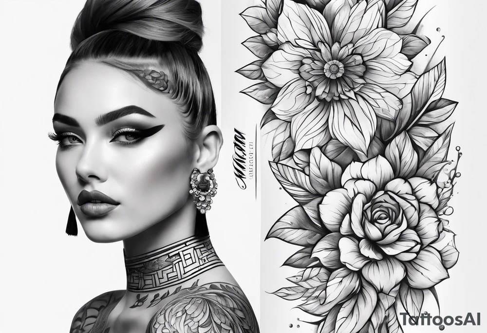 Side of neck tattoo idea