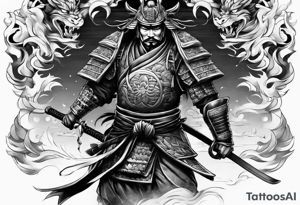 Filler for a samurai sleeve tattoo idea