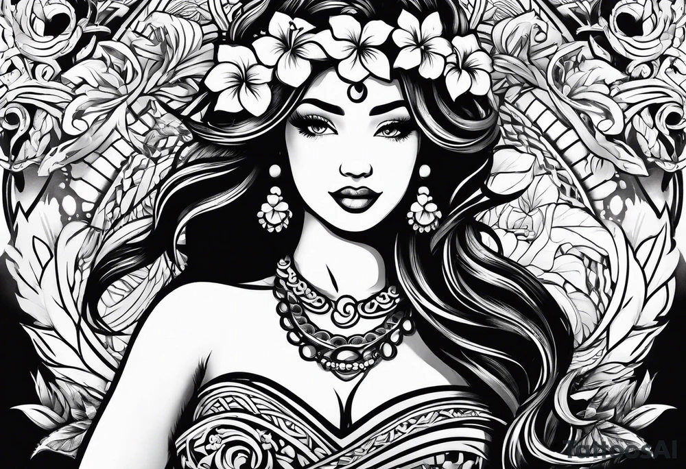 hula girl tattoo idea