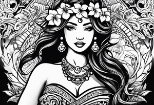 hula girl tattoo idea