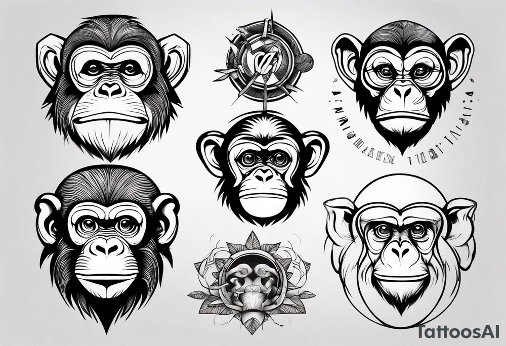 Monkey tattoo idea