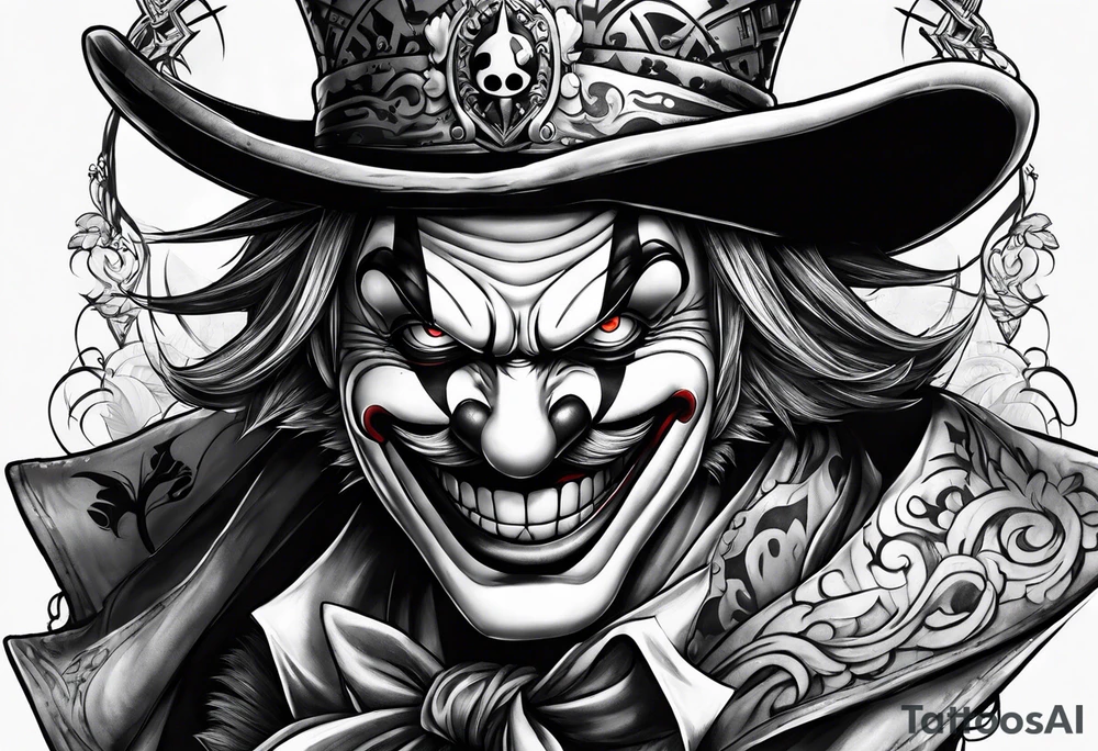 buggie the clown from the anime one piece tattoo idea