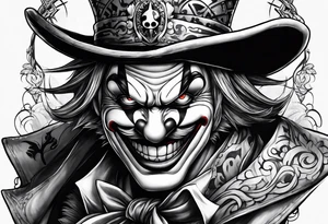 buggie the clown from the anime one piece tattoo idea