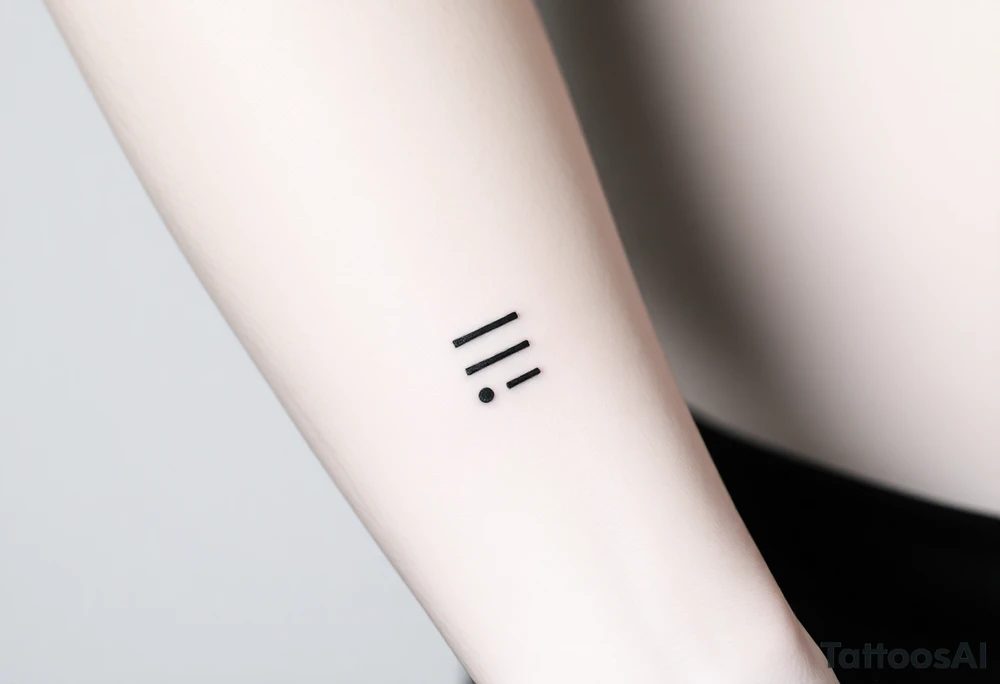 A small ";" symbol tattoo idea