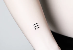 A small ";" symbol tattoo idea